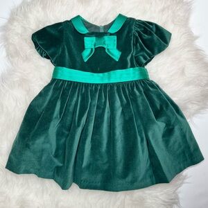 Patachou Green Velvet Dress